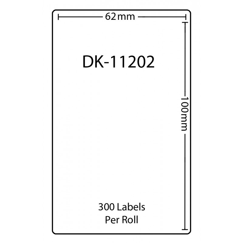 Compatible Brother White Address Labels DK-11202 62mm x 100mm (Pack Of 20)